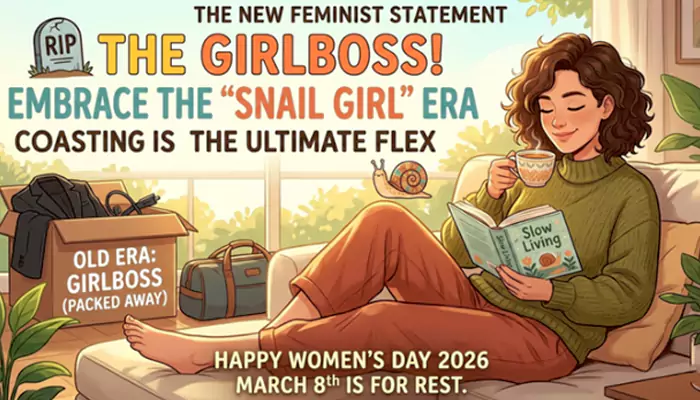 RIP The Girlboss: Why the 'Snail Girl' Era is the Feminist Statement of Women's Day 2026