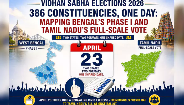 386 Constituencies, One Day: Mapping Bengal’s Phase I and Tamil Nadu’s Full-Scale Vote