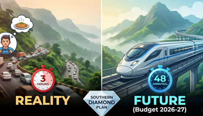 Union Budget 2026-27 : Mumbai to Pune in 48 Minutes? The "Southern Diamond" High-Speed Rail Plan