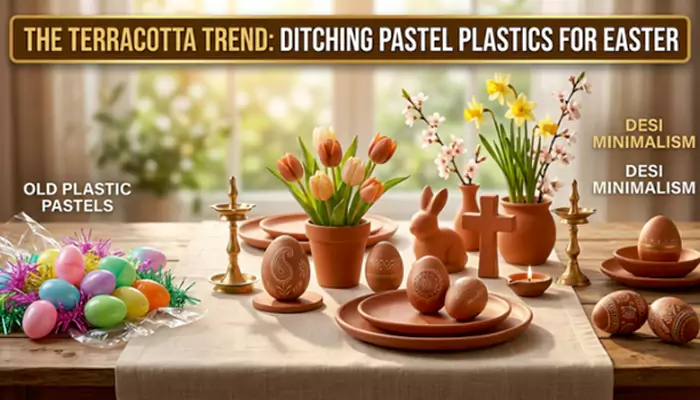 The Terracotta Trend: Ditching Pastel Plastics for a 'Desi' Minimalist Decor This Easter